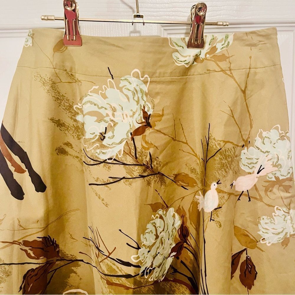 Anthropologie Odille Floral Bird Print - Picture 4 of 6